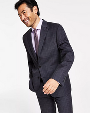 Lauren Ralph Lauren Men's Ultraflex Classic Fit Charcoal Plaid Suit Jacket 38R