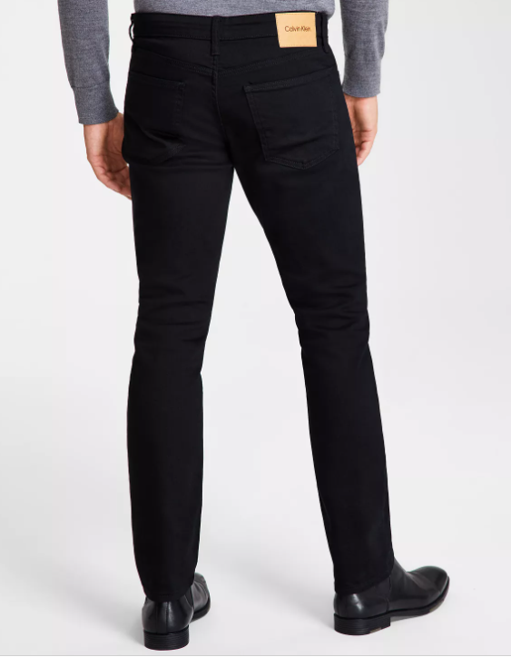 Calvin Klein Men's Slim Fit Stretch Jeans Forever Black 36 x 30