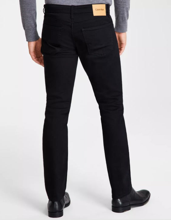 Calvin Klein Men's Slim Fit Stretch Jeans Forever Black 34 x 32