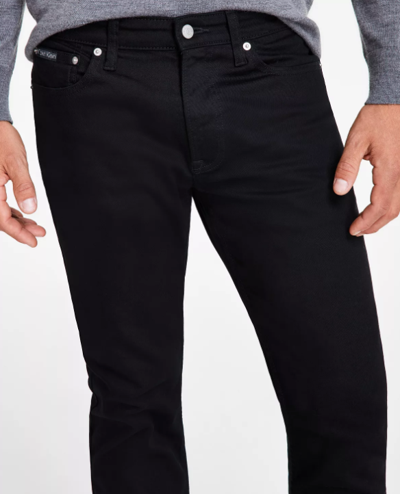 Calvin Klein Men's Slim Fit Stretch Jeans Forever Black 34 x 30