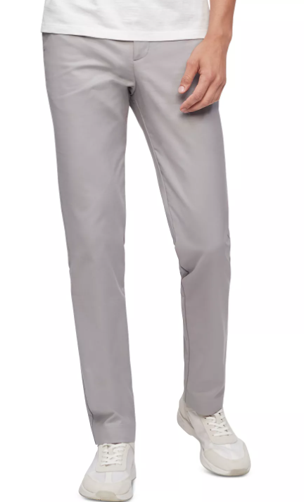 Calvin Klein Mens Slim-Fit Performance Alloy Pants 32 x 30