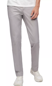 Calvin Klein Mens Slim Fit Performance Alloy Grey Chino Pants 32 x 30