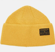 POLO RALPH LAUREN Unisex Beanie Hat Wool Yellow One Size
