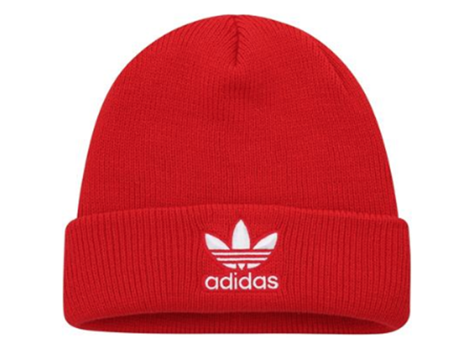 Adidas Men's OG Trefoil Beanie  Hat Red White One Size