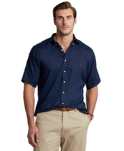Polo Ralph Lauren Men's Big Tall Button Down Shirt Newport Navy Lightweight 3XB
