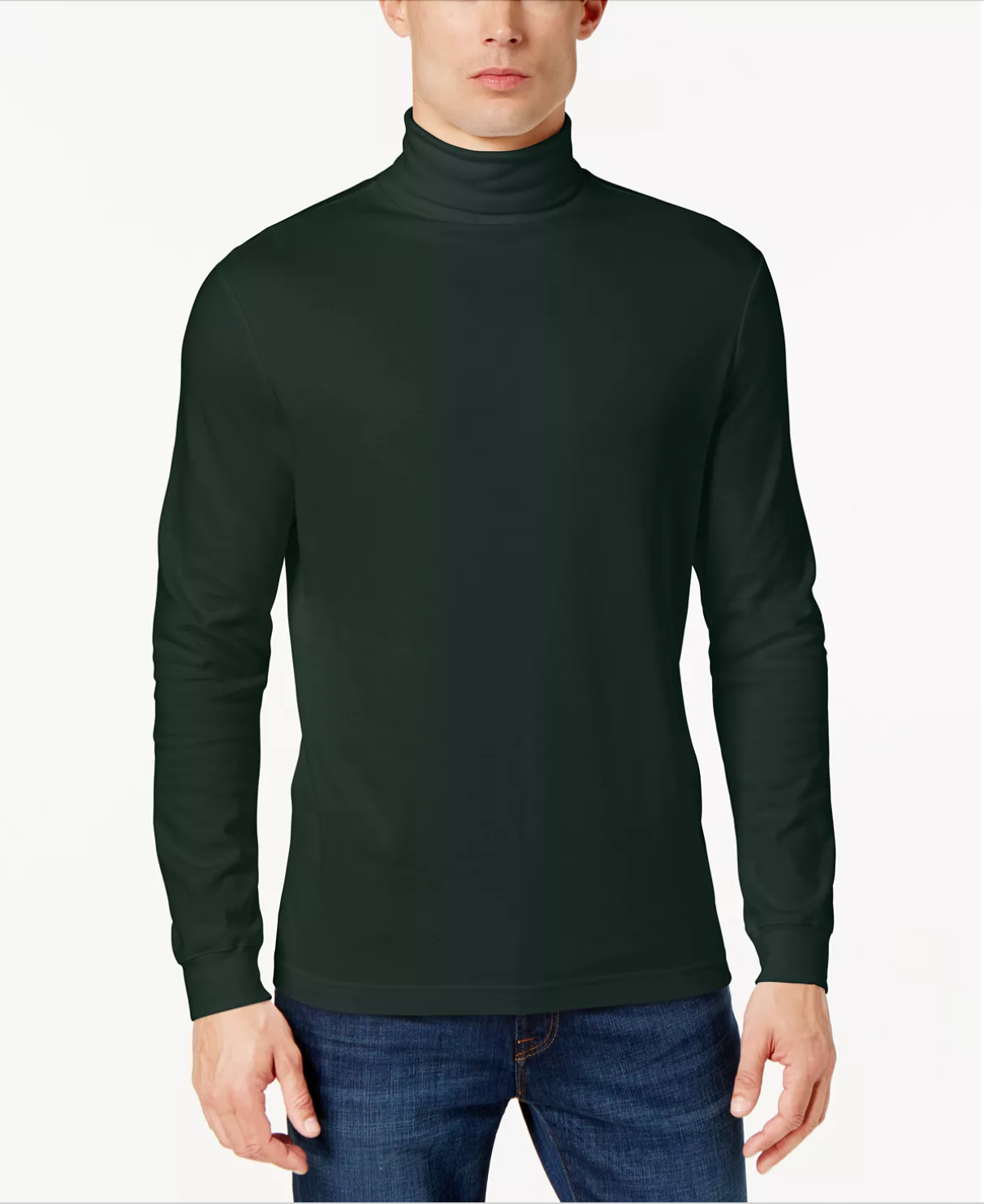 Club Room Men's Solid Turtleneck  Pine Grove Green Size 3XL