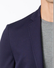 VINCE CAMUTO Men's Sport Coat Navy Blue 42R Slim-Fit Twill
