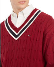 Tommy Hilfiger Men's Crawford Cricket Rouge Red Sweater XL