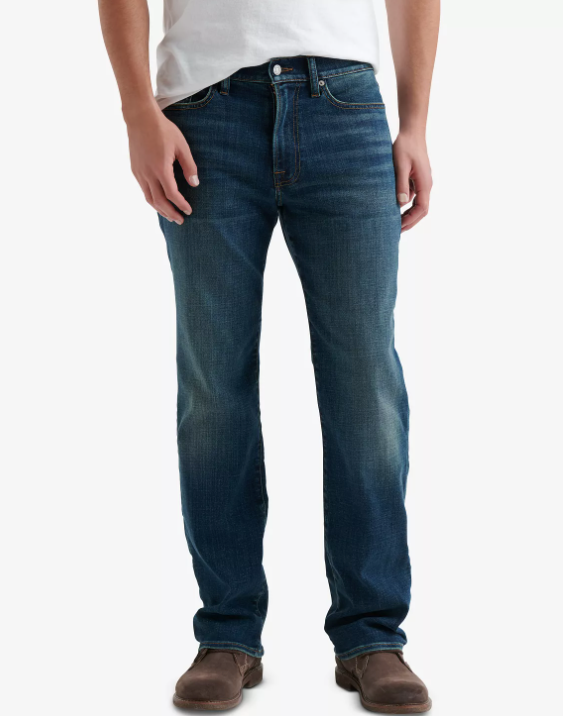 Lucky Brand Mens 363 Straight Coolmax Jeans Ferncreek Blue 36 x 32