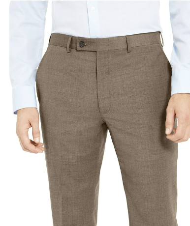 Lauren Ralph Lauren Mens Wool Blend Classic Fit UltraFlex Stretch Dress Pants Light Brown Pants 36 x 30