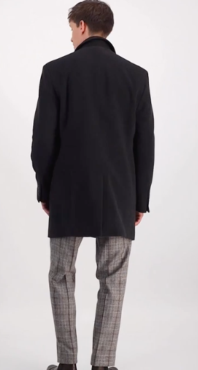 Calvin Klein Mens Slim fit Overcoat Coat 42 L Black
