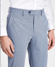 Bar III Mens Slim Fit Mini Check Suit Blue 38L