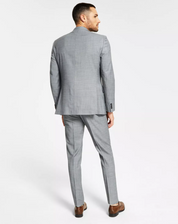 Tommy Hilfiger Mens Modern fit Suit Jacket Blazer 40 L Grey Solid Stretch