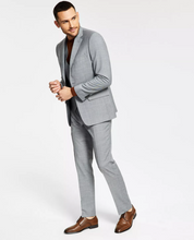 Tommy Hilfiger Mens Suit Jacket 40L Modern-Fit TH Flex Stretch Solid Grey