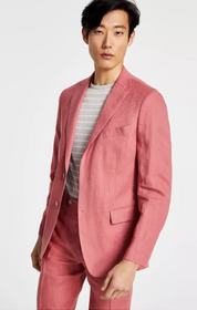 Lauren Ralph Lauren Men's UltraFlex Classic Fit Linen Sport Coats Red 38S