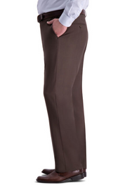 Haggar Men's Big & Tall Premium Classic Fit Dress Pants Dark Chocolate 48 x 32