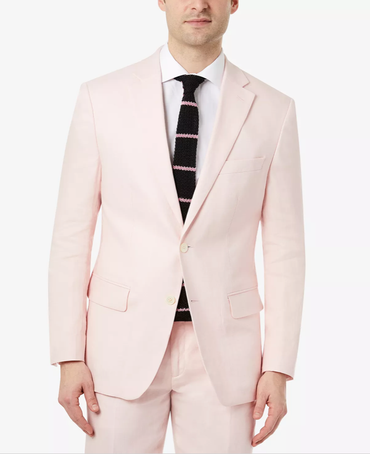 Lauren Ralph Lauren Men's UltraFlex Classic-Fit Linen Sport Coat - Pink 38S
