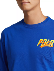POLO RALPH LAUREN Mens Long Sleeve Classic-Fit Logo Jersey T-Shirt Blue Large
