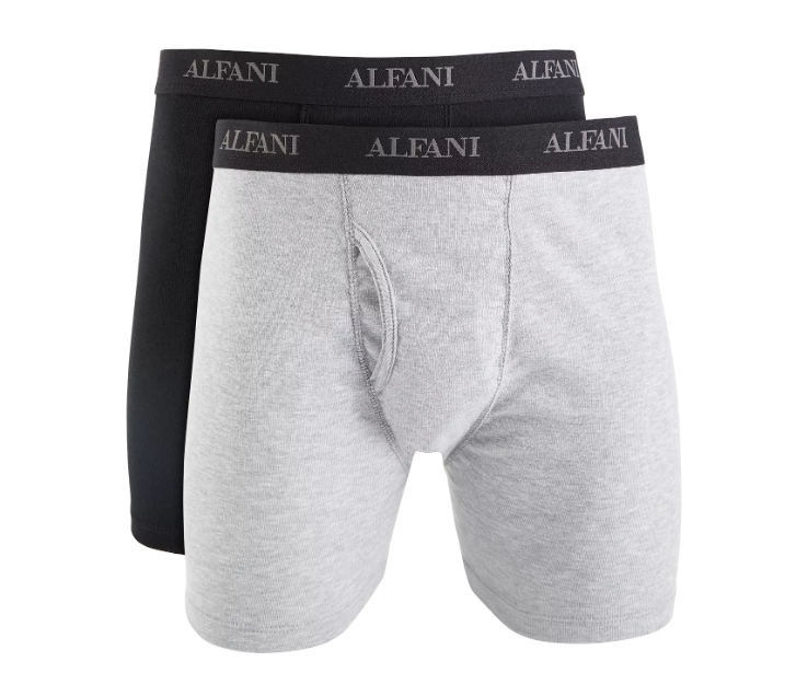 Alfani Mens 5 Pk Underwear Boxer Briefs Grey Large