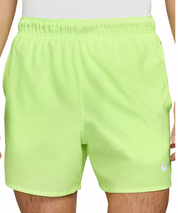 Nike Men's Dri FIT Challenger Brief Lined Running Shorts 5" Lime Blast Small