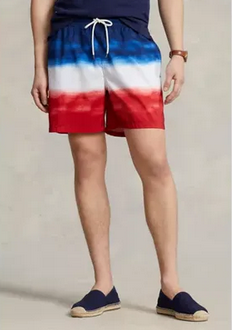 Polo Ralph Lauren Men's 5.75"  Traveler Classic Swim Trunks Red Ombre 2XL