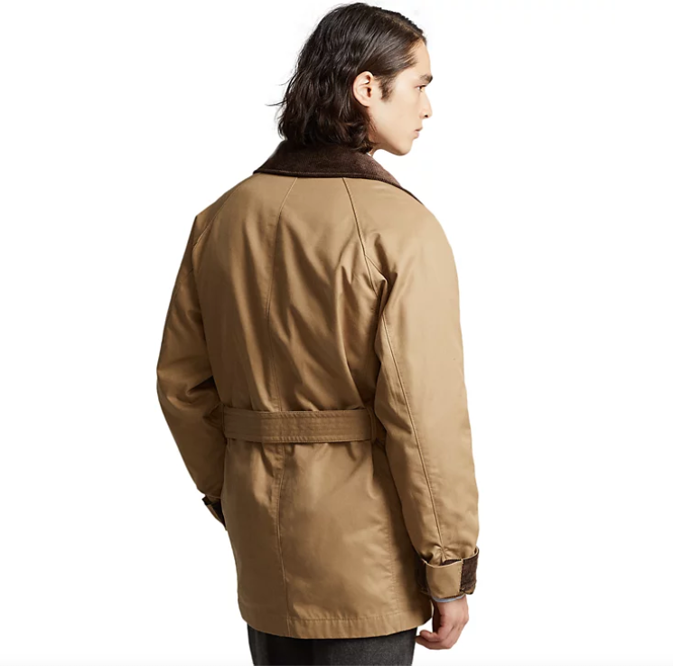 Polo Ralph Lauren Mens Long Sleeve Belted Field Jacket Mill Tan Medium