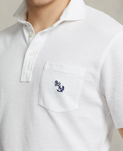 Polo Ralph Lauren Mens Classic Fit Short Sleeve Polo Shirt Anchor Mesh White 2XL
