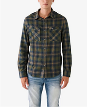 True Religion Mens Long Sleeve Button Down Green Plaid Small