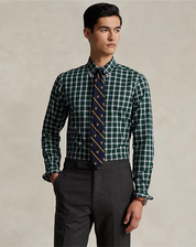 Polo Ralph Lauren Men's Classic Fit Plaid Twill Button Down Shirt Green Small