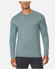 32 Degrees Men's Crewneck Long-Sleeve T - Shirt Medium Uniform Green