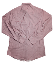 Alfani Men's Slim Fit 4 Way Stretch Geo Print Dress Shirt Pink 15 15.5 34 35