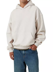 Cotton on Men's Box Fit Hoodie Sweatshirt Beige XXL