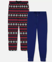 GAP Men's 2-Pk. 1 waffle-knit fabric and 1 jogger-leg silhouette. XL Blue Red