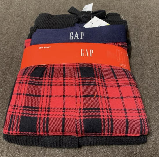 Gap Mens 2 Pack Regular fit Straight Leg Pants Pajamas Large Red