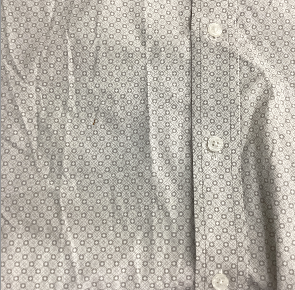 Nick Graham Mens Slim-Fit Dress Shirt Grey White 16 16 1/2 34 35