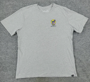 Hurley Men's Gray Livin On Island Time Graphic Tee Shirt Short Sleeve Small