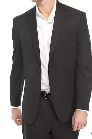 Izod Mens Classic fit Suit Jacket Blazer 36 R Dark Grey Solid