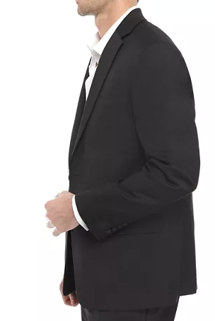Izod Mens Classic fit Suit Jacket Blazer 36 R Dark Grey Solid