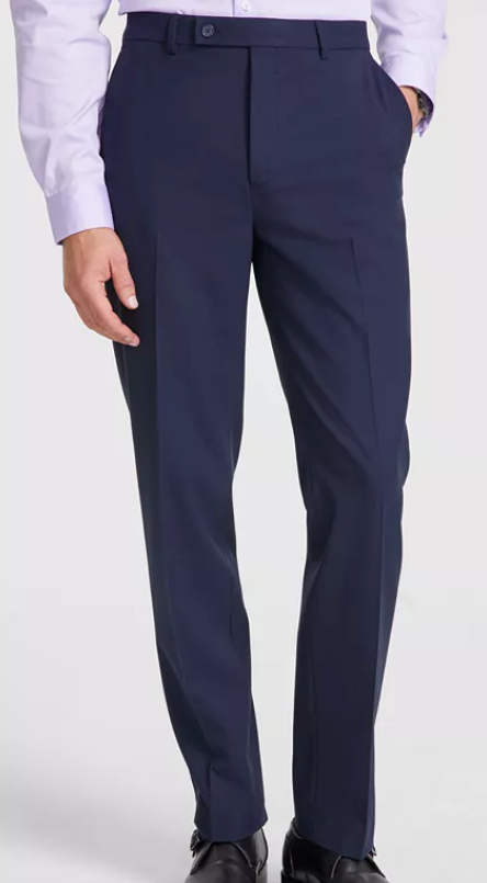 Calvin Klein Mens Slim Fit fit Dress Pants 32 / 30 Blue Solid