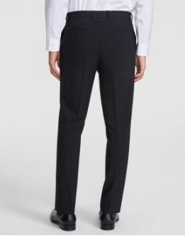 Dkny Mens Modern fit 2 Piece Suit 36 R / 31 Waist Black Solid Stretch