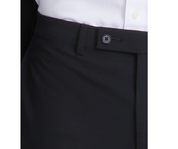 Dkny Mens Modern fit 2 Piece Suit 46 R / 37 Waist Black Solid Stretch