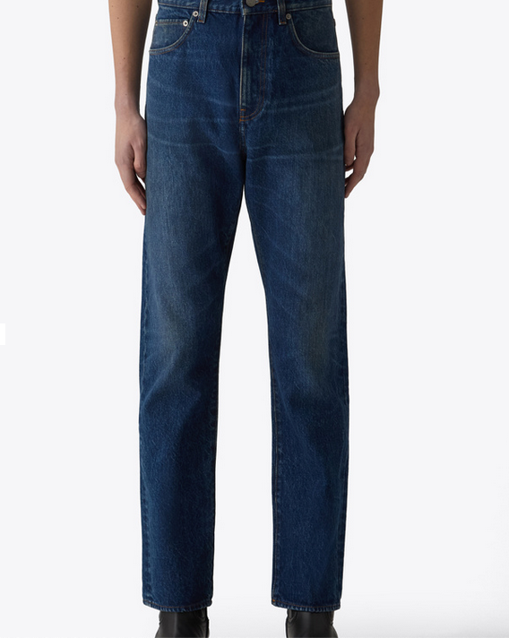 BLK DNM Men's Straight Leg Jeans Dark Vintage Blue 30 x 32