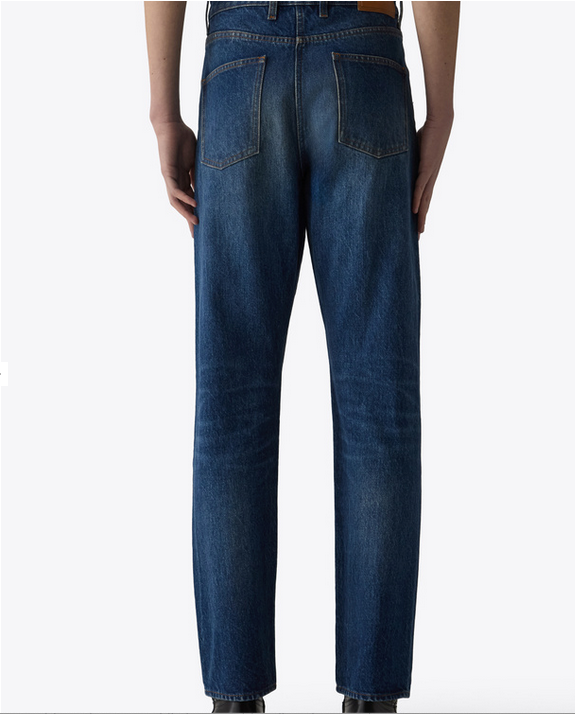 BLK DNM Men's Straight Leg Jeans Dark Vintage Blue 36 x 32