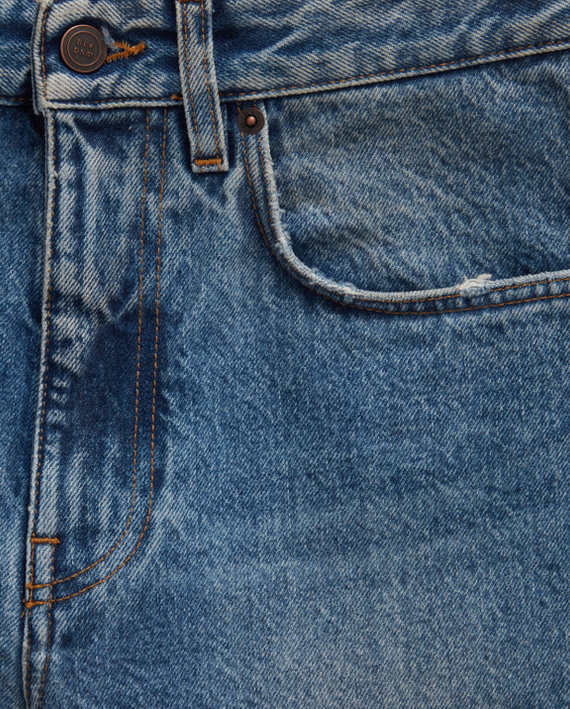 BLK DNM Men's Straight Leg Jeans Dark Vintage Blue 38 x 32