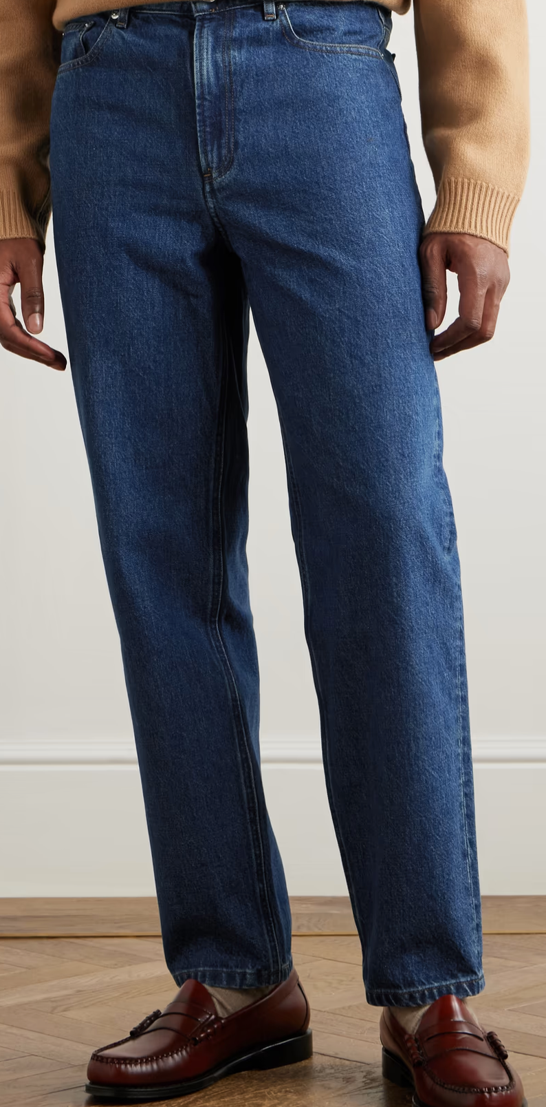 A.P.C. Men Straight fit Denim Jeans 29 / 31 Blue Solid Stretch