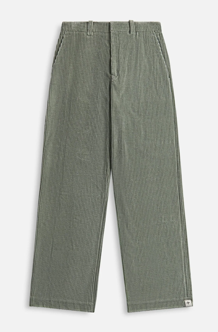 Jil Sander Men Relaxed fit Casual Corduroy Pants 34 / 34 Green Solid