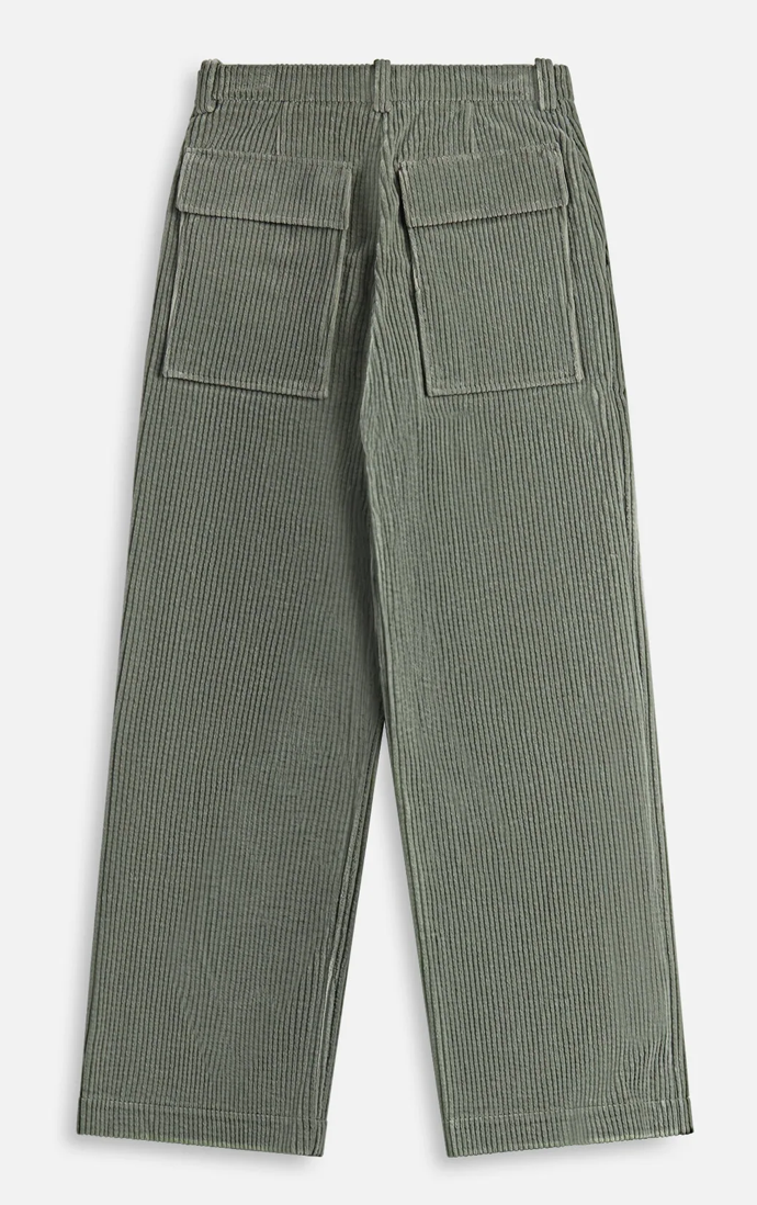Jil Sander Men Relaxed fit Casual Corduroy Pants 34 / 34 Green Solid