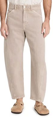 Lemaire Men Relaxed fit Denim Jeans 32 / 28 Beige Solid