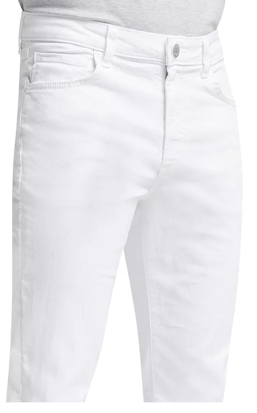MONFRÈRE Mens Brando Slim Straight Denim White Jeans 34 / 33