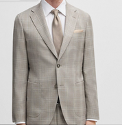 Hugo Boss Mens Slim Fit Suit 40 R  34 x 33 Waist Grey PlaidPlaid